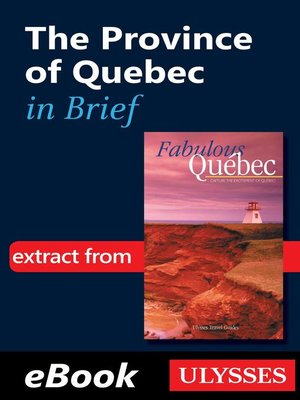cover image of The Province of Quebec in Brief